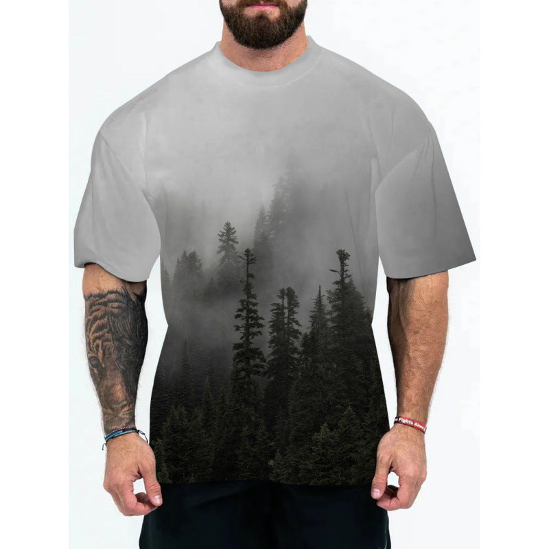 T-shirt à manches courtes Galaxy Print pour homme Chic und Stil