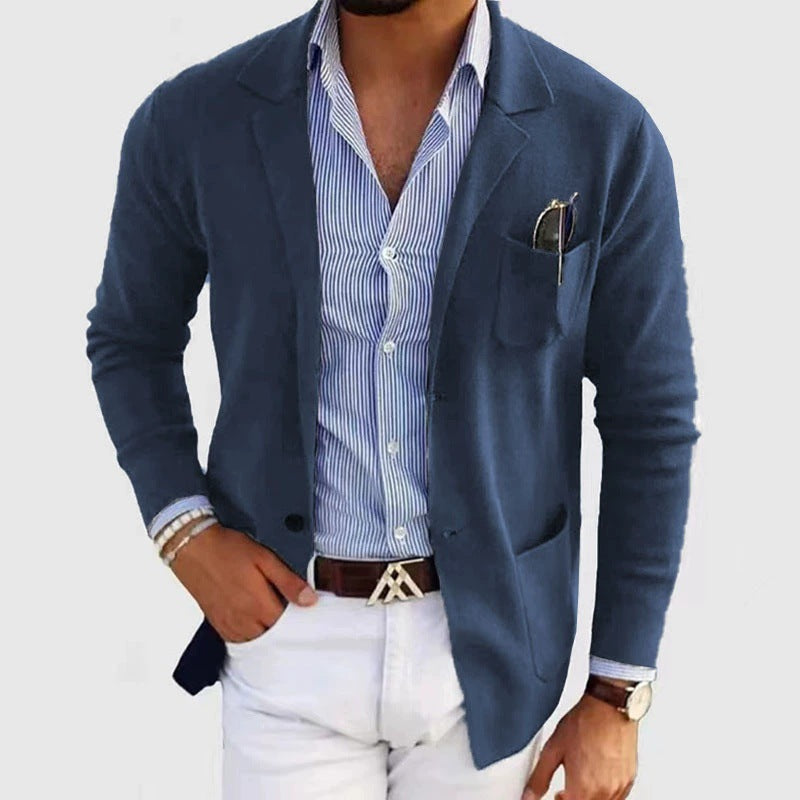 Blazer en tricot élégant pour hommes avec poches pratiques Chic und Stil