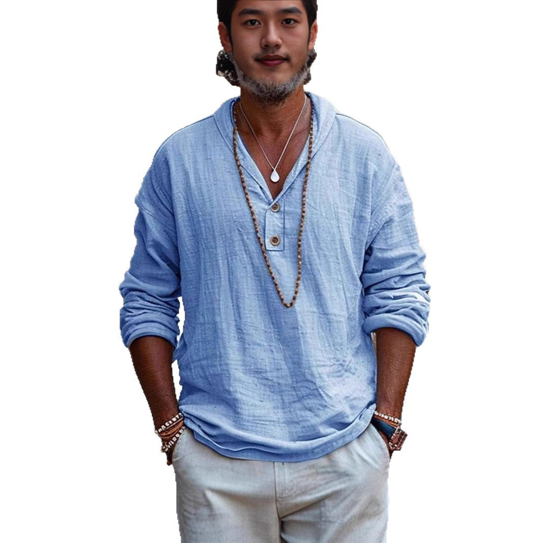 Chemise décontractée à manches longues pour hommes avec boutonnage et coupe moderne Chic und Stil