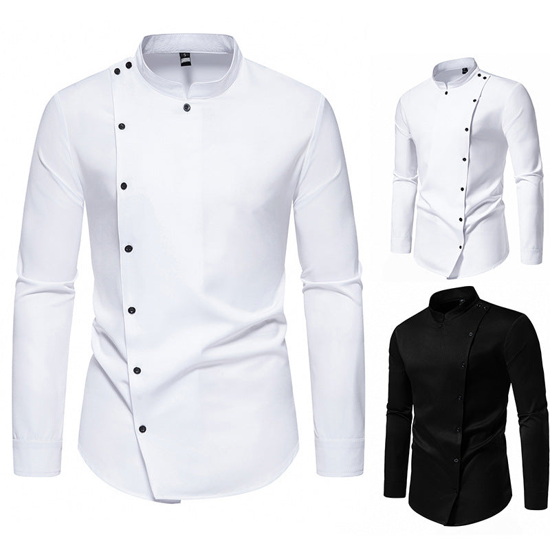 Chemise à manches longues pour hommes avec un design de bouton moderne Chic und Stil
