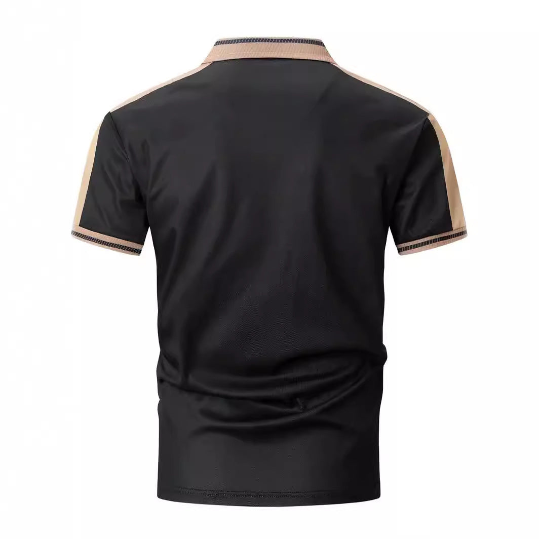 Hommes Polo performance à col contrasté élégant Chic und Stil