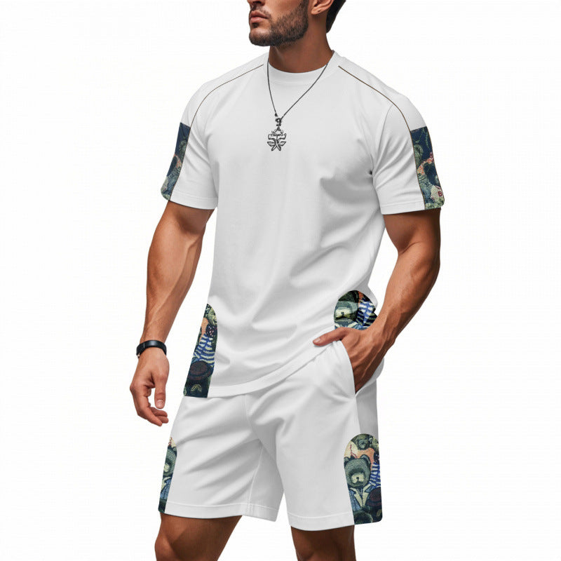 Hommes Ensemble Lounge Imprimé Graphique Chic und Stil