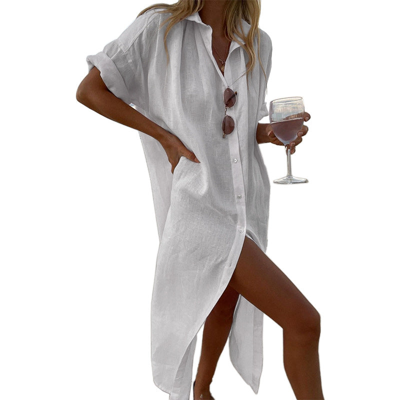 Robe en lin décontractée pour femmes Chic und Stil