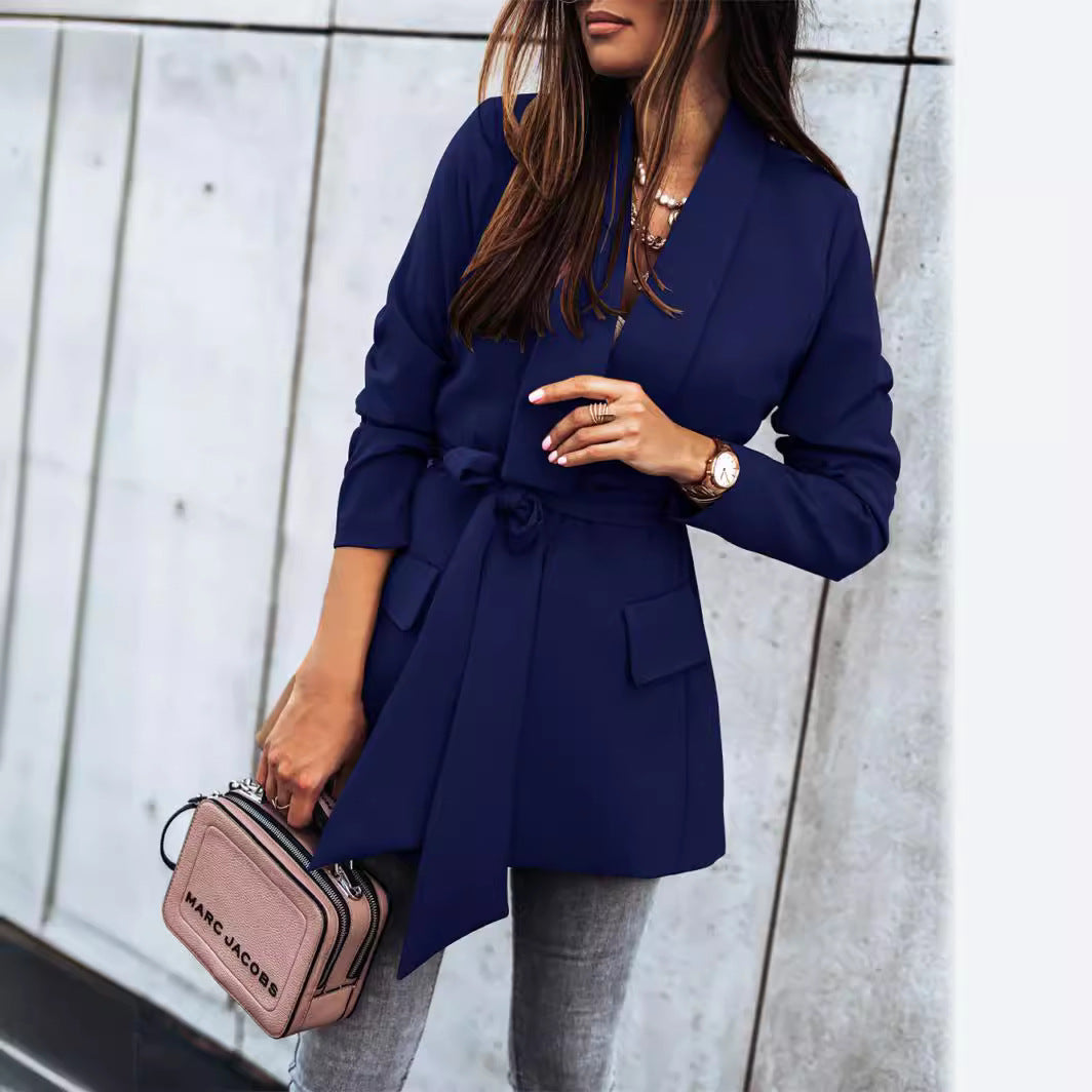 Veste blazer tendance pour femmes avec ceinture pratique et poches profondes Chic und Stil