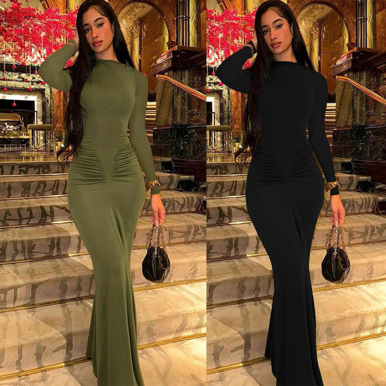 Robe maxi élégante à manches longues Chic und Stil