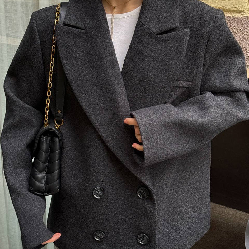 Blazer en laine oversized pour femmes Chic und Stil