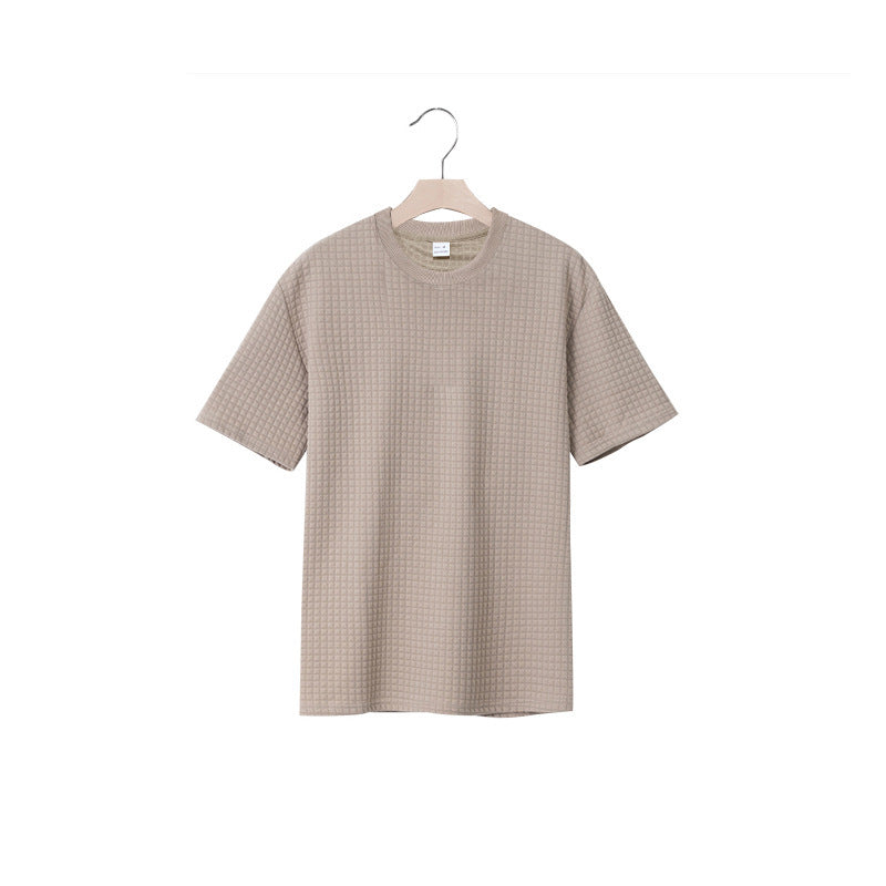 T-shirt décontracté pour homme en coton respirant avec design texturé Chic und Stil