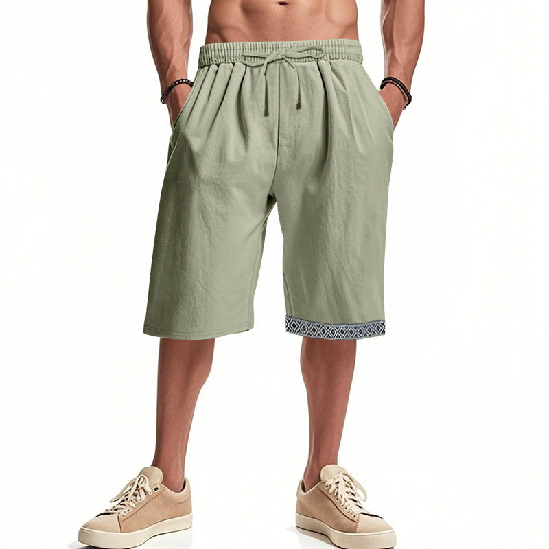 Shorts de plage décontractés pour hommes avec taille élastique et ourlet décoratif Chic und Stil