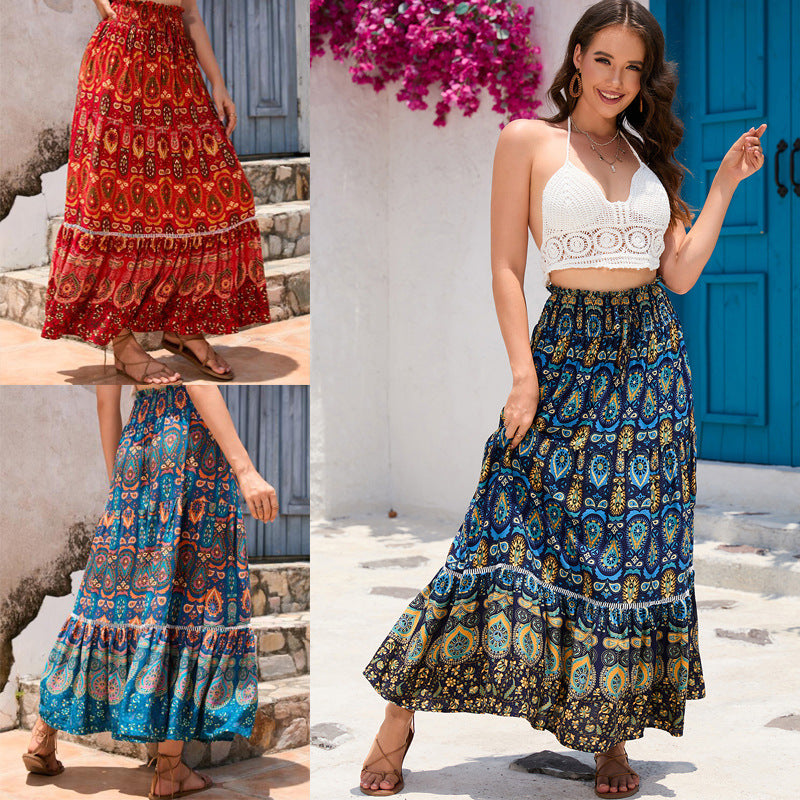 Roc Chic und Stil maxi jupe boho femme