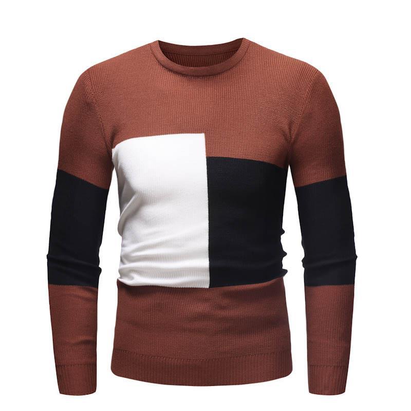 Pull homme designer avec motif à blocs moderne Chic und Stil