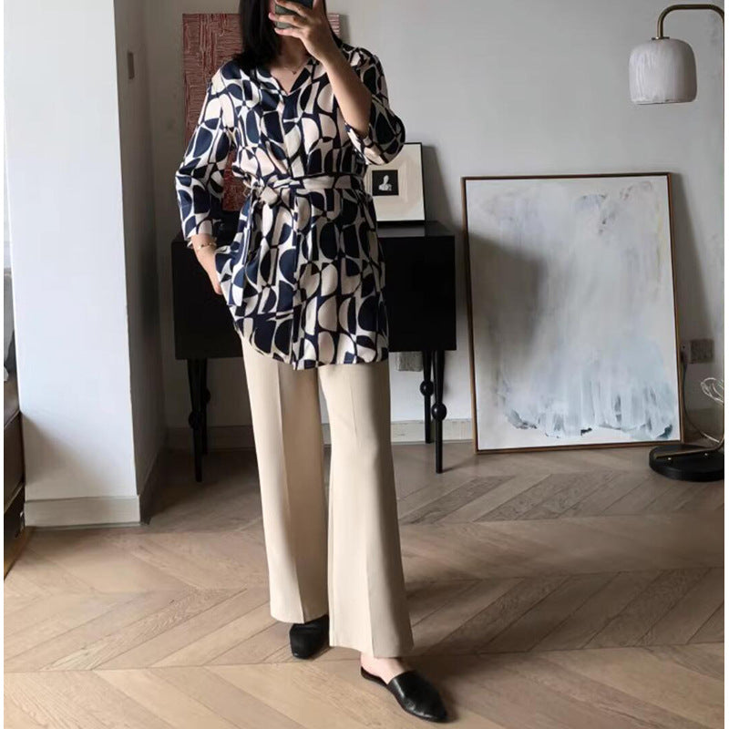Pantalons large à taille haute polyvalents pour femmes Chic und Stil