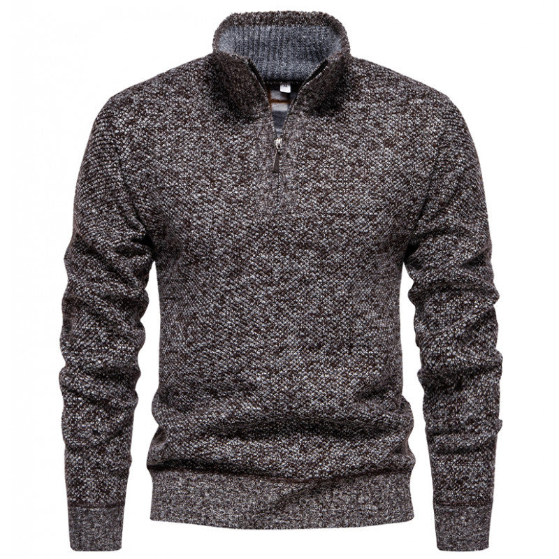 Pull-over zippé pour hommes avec design structuré Chic und Stil