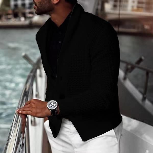 Blazer en tricot à la mode pour hommes avec design structuré Chic und Stil