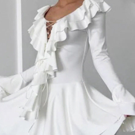 Femmes Robe ludique avec détails volantés et haut glissant Chic und Stil