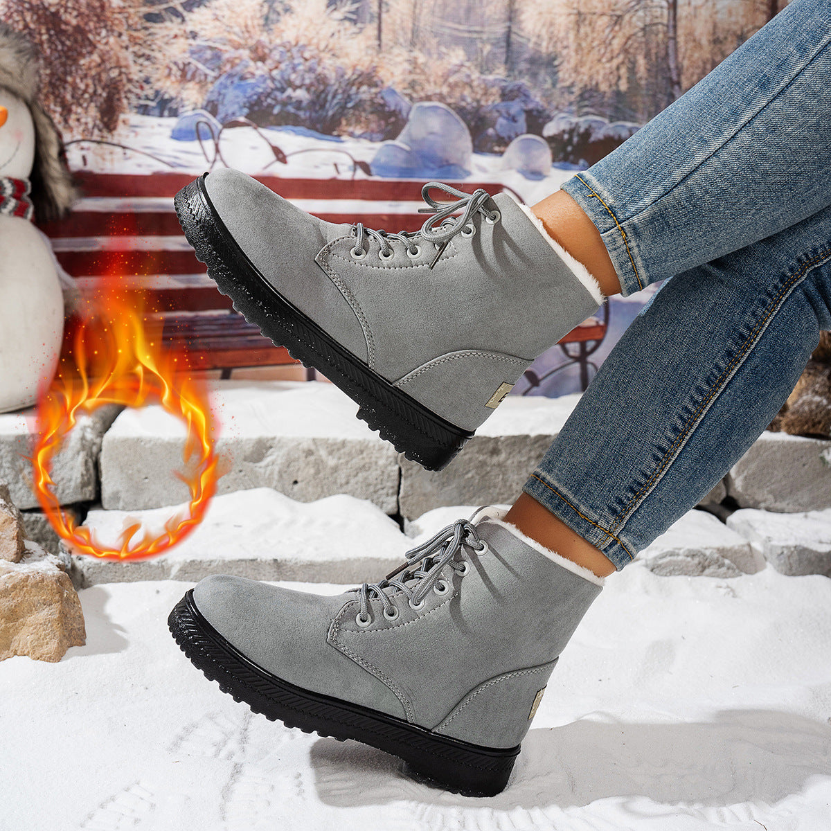 Bottes d'hiver pour femmes avec doublure confortable et semelle antidérapante Chic und Stil