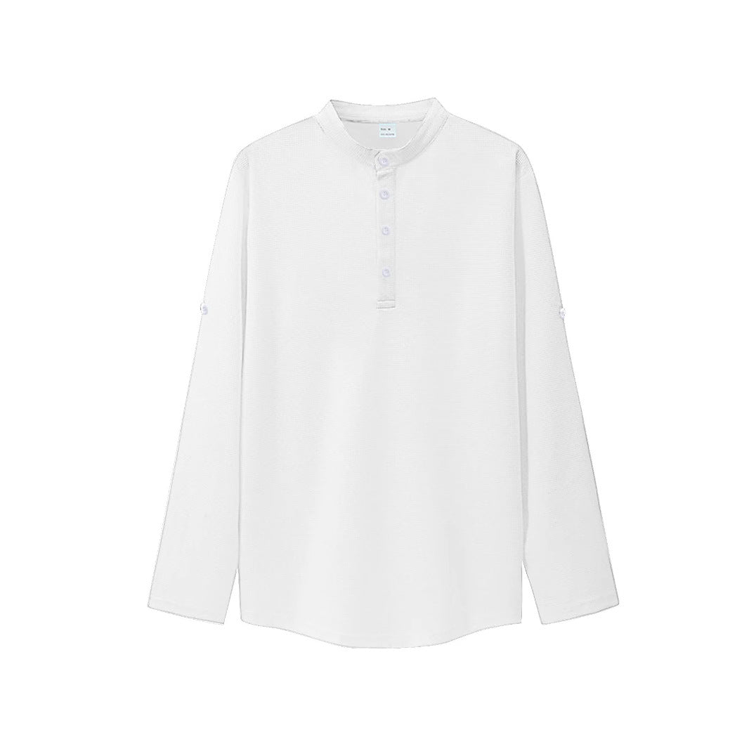 Chemise décontractée pour hommes avec col montant et surface texturée Chic und Stil