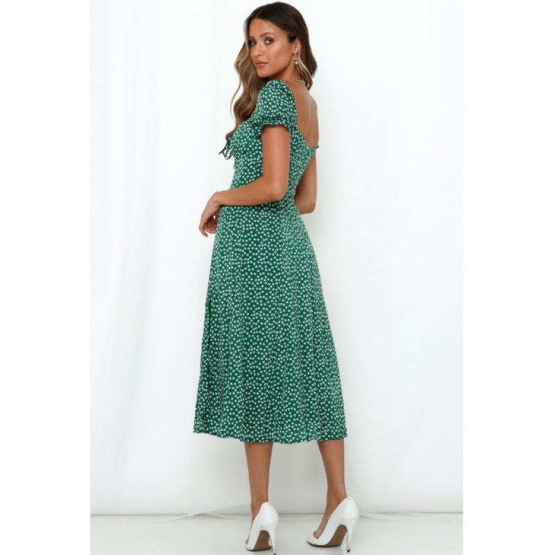 Robe maxi élégante évasée pour femmes avec fentes latérales Chic und Stil