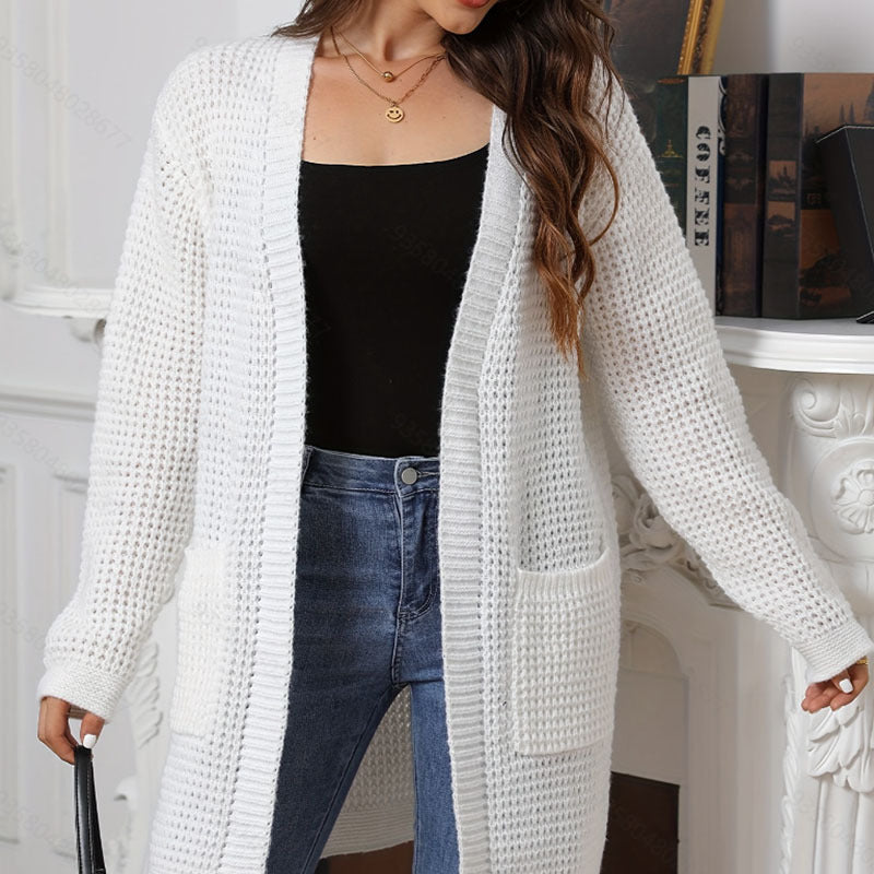 Cardigan en tricot pour femmes avec poches fixées et coupe décontractée Chic und Stil
