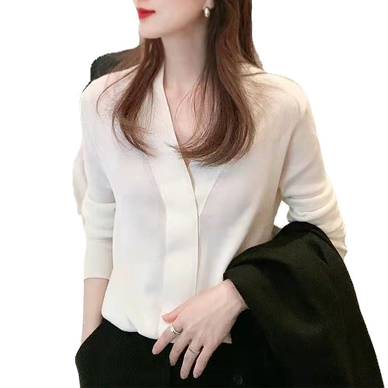 Chemisier élégant pour femmes à col en V Chic und Stil