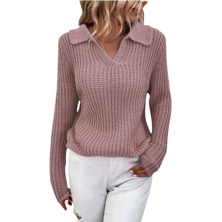 Pull fin femme avec col Chic und Stil