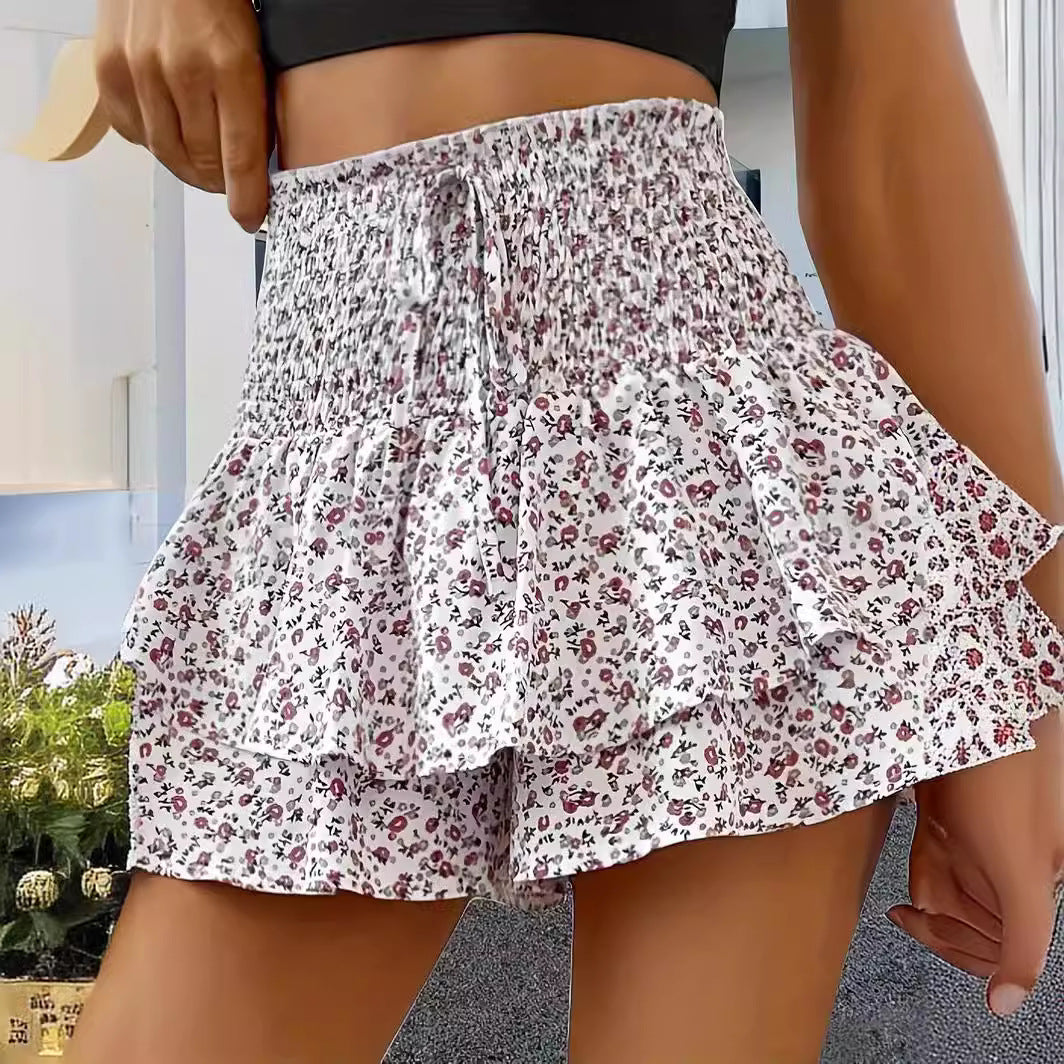 Jupe froncée à fleurs pour femmes Chic und Stil