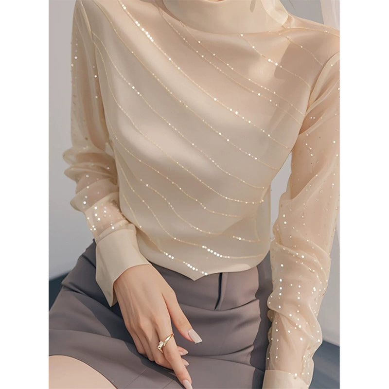 Chemisier transparent élégant pour femmes avec détails embellis Chic und Stil