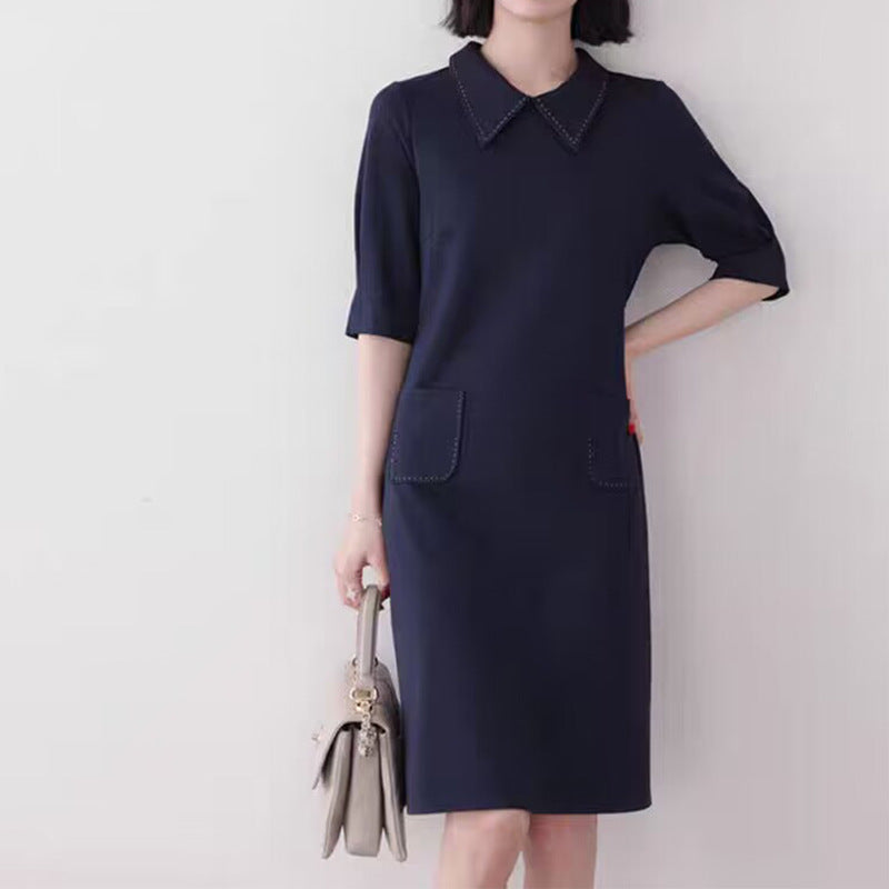 Robe polo à manches courtes pour femmes avec poches Chic und Stil