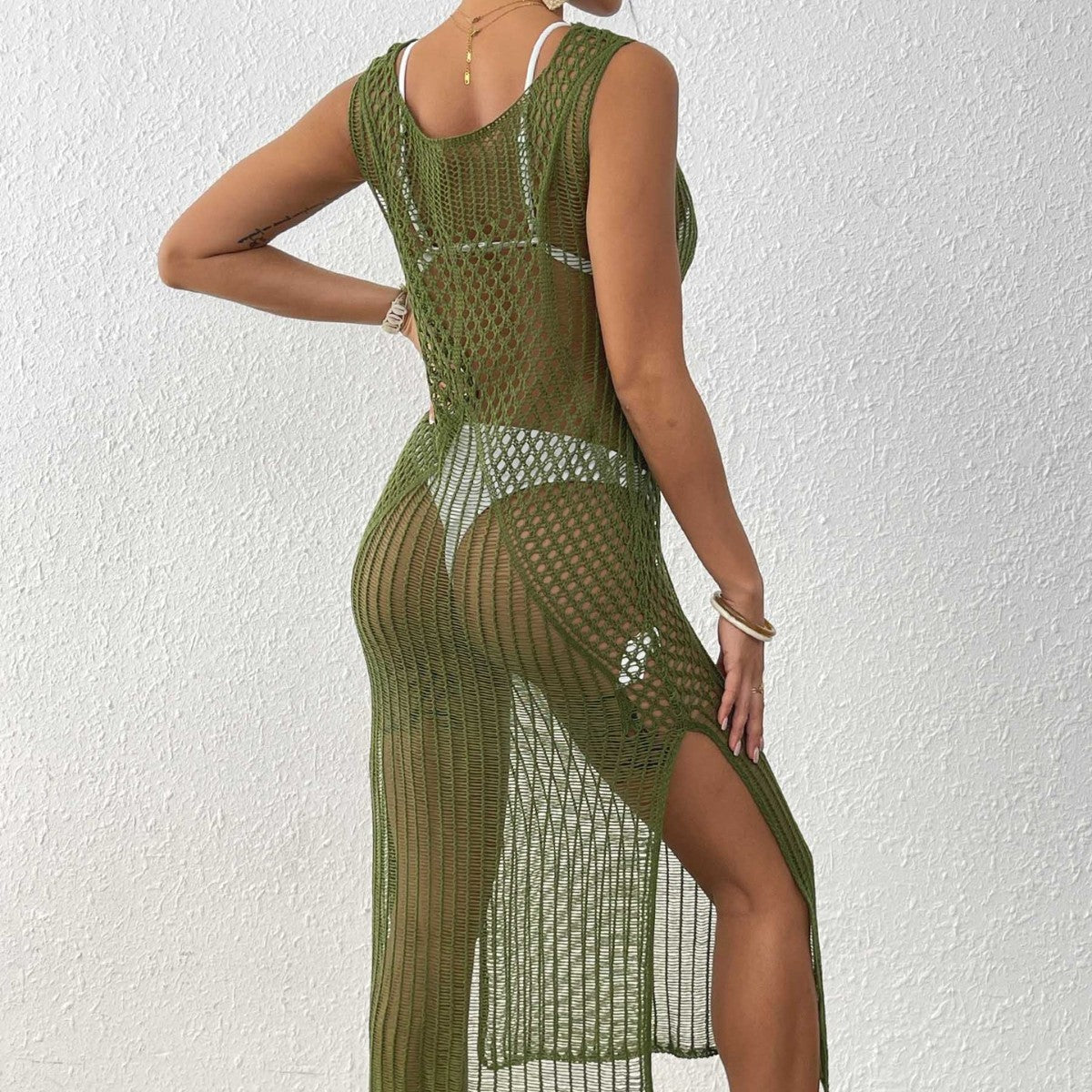 Robe maxi d'été en crochet pour femmes Chic und Stil