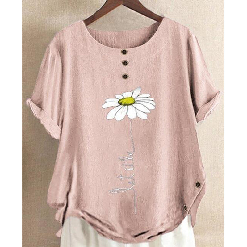T-shirt brodé de loisirs pour femmes Chic und Stil