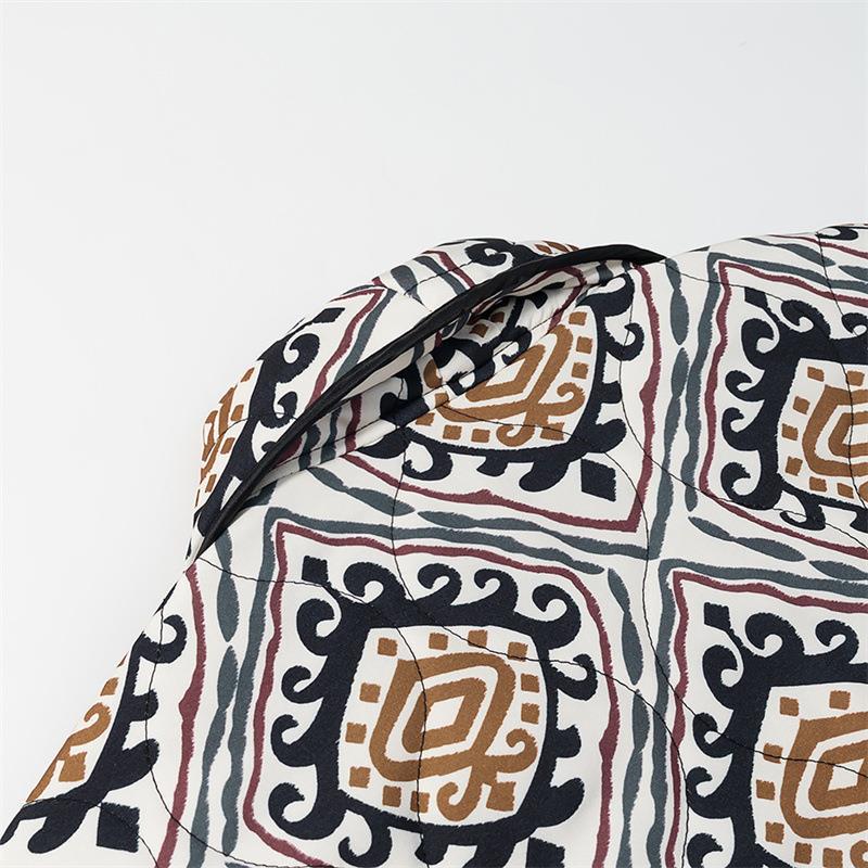 Blazer pour femme à la mode avec ceinture à nouer et motif artistique Chic und Stil