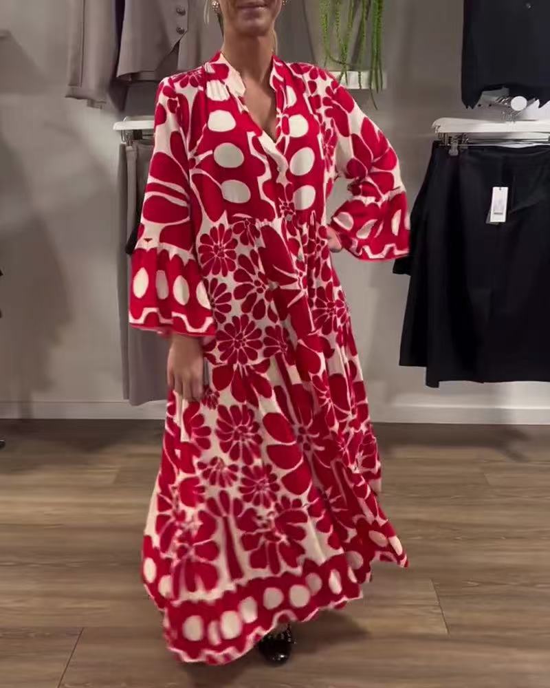 Robe maxi femme avec motif floral et coupe ample Chic und Stil