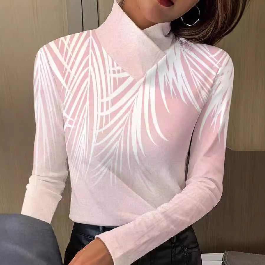 Blouse femme avec col montant élégant et imprimé floral Chic und Stil
