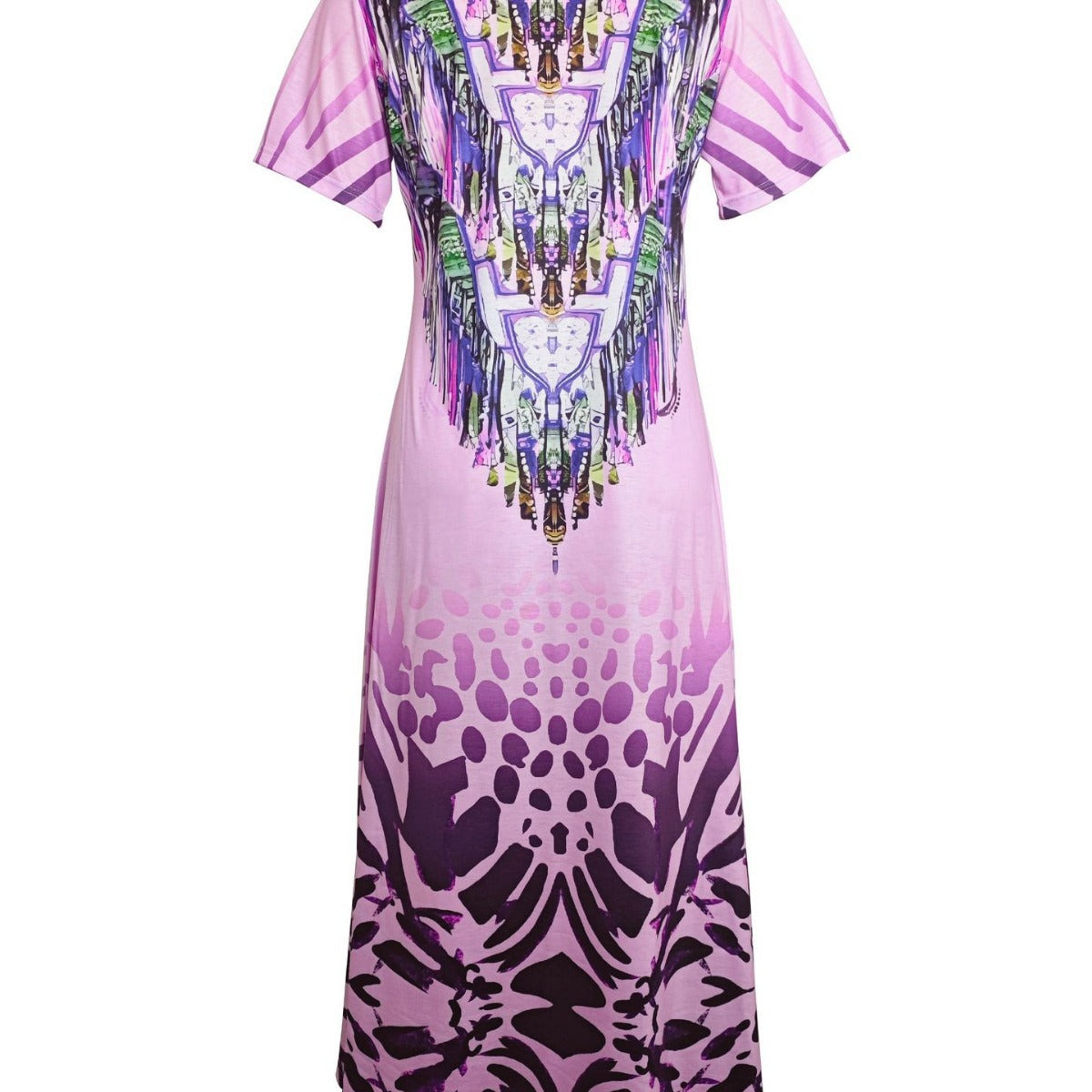 Robe maxi de plage pour femmes avec un design ethnique unique et des fentes latérales Chic und Stil