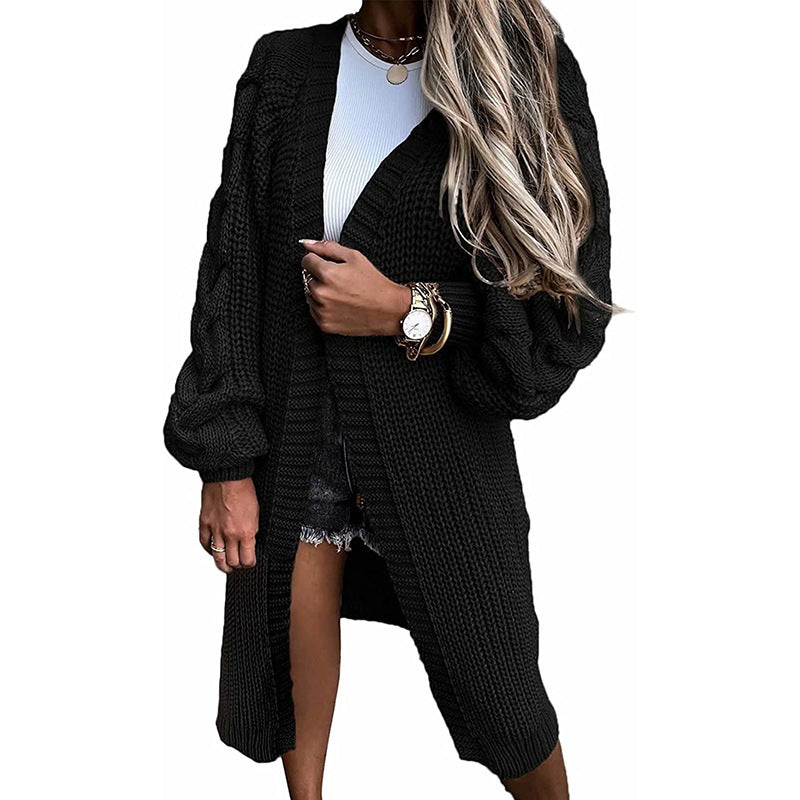 Cardigan en tricot pour femmes avec des manches volumineuses Chic und Stil