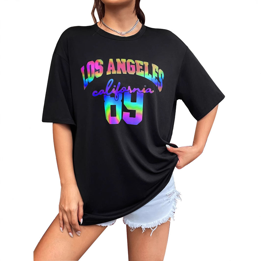 T-shirt oversized pour femmes avec design graphique coloré Chic und Stil