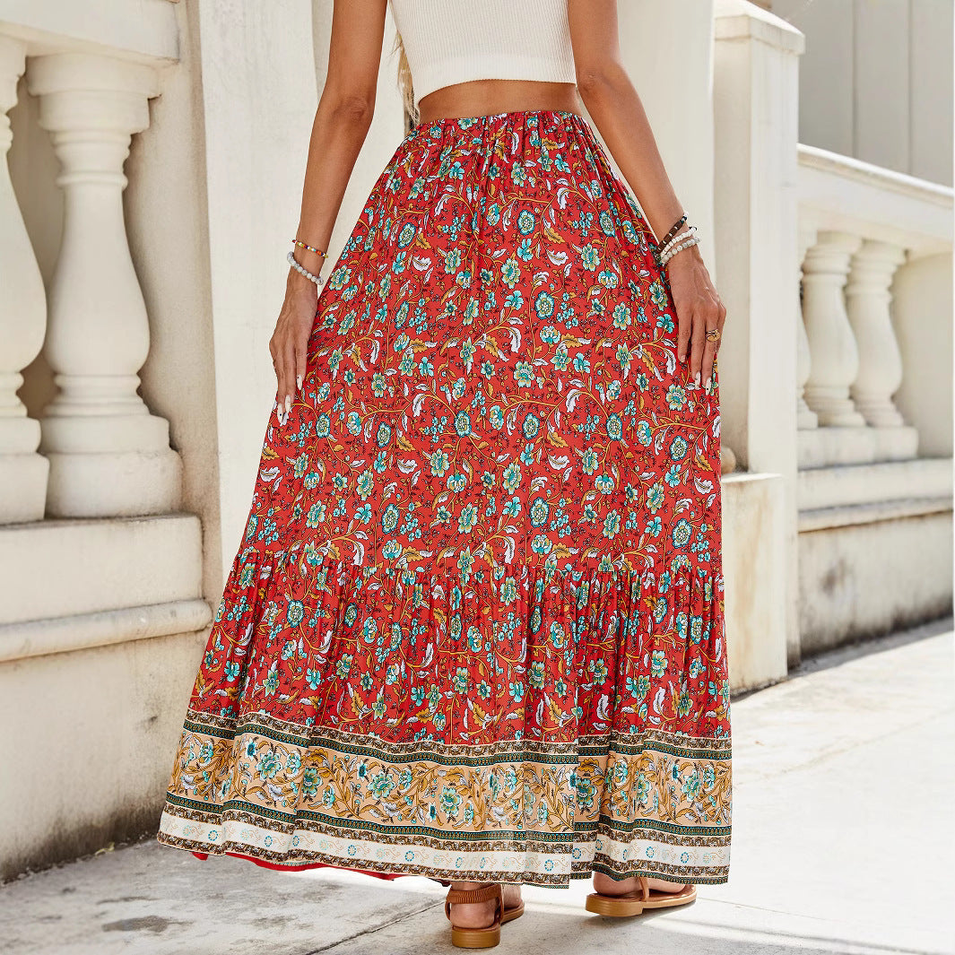 Jupe maxi bohémienne à imprimé floral Chic und Stil