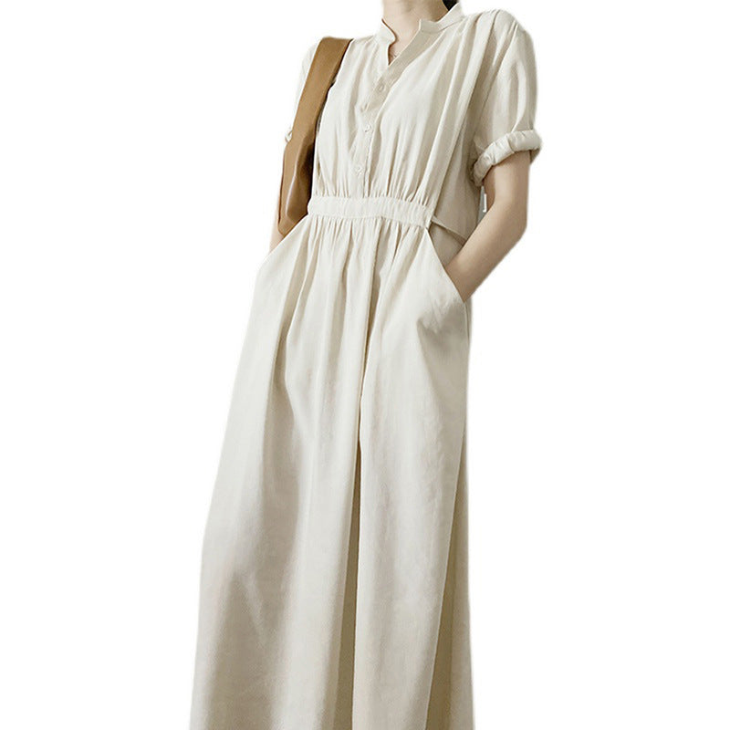 Robe maxi à boutons pour femmes Chic und Stil