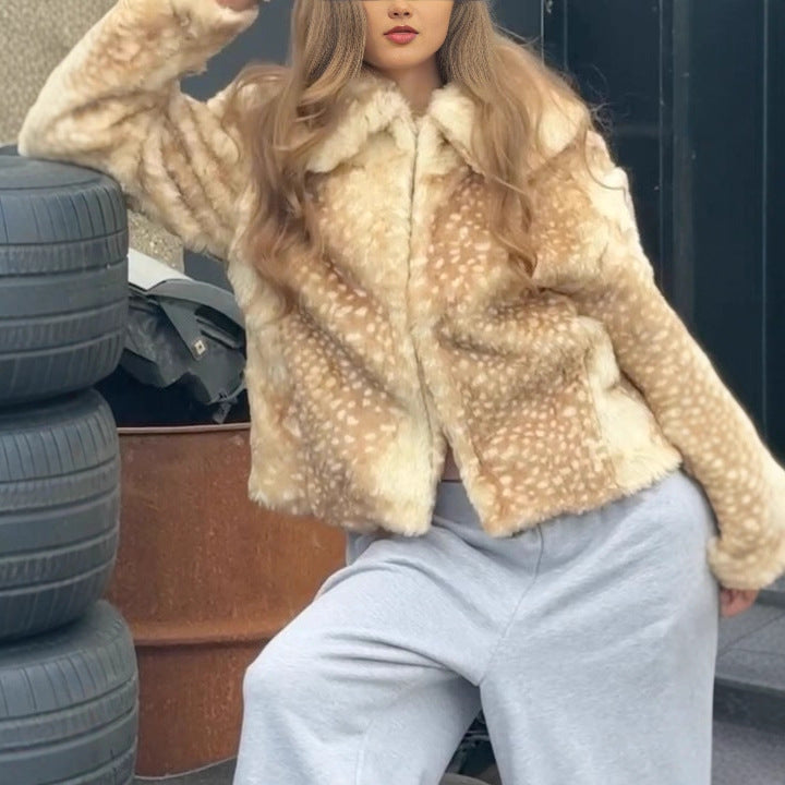 Veste en fourrure synthétique pour femmes Chic & Stil