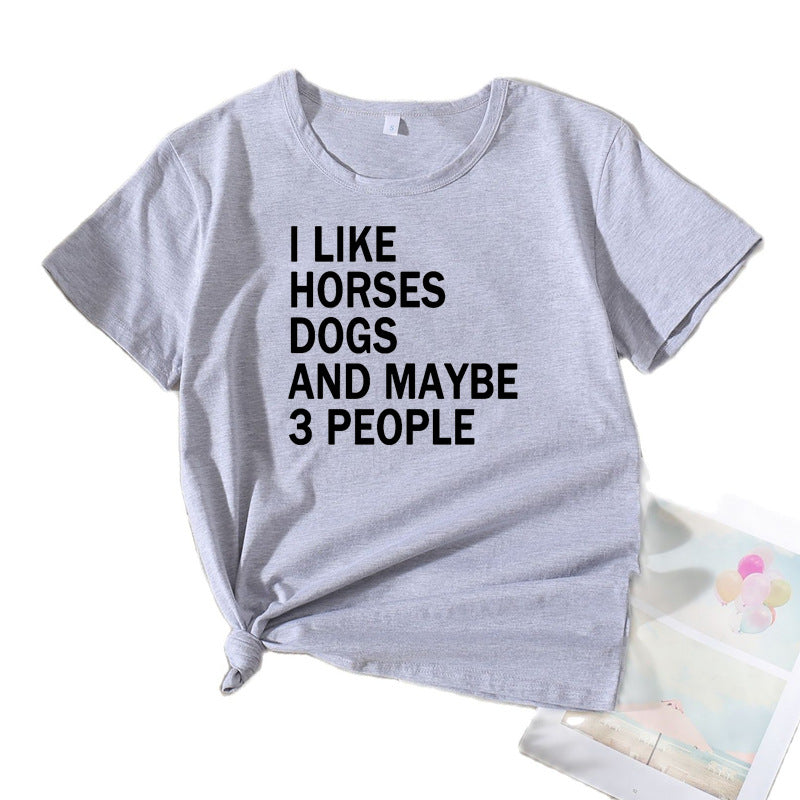 T-shirt décontracté pour femme avec citation Chic und Stil