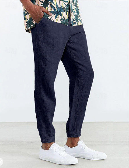 Pantalon chino décontracté pour hommes avec taille élastique et poches latérales Chic und Stil