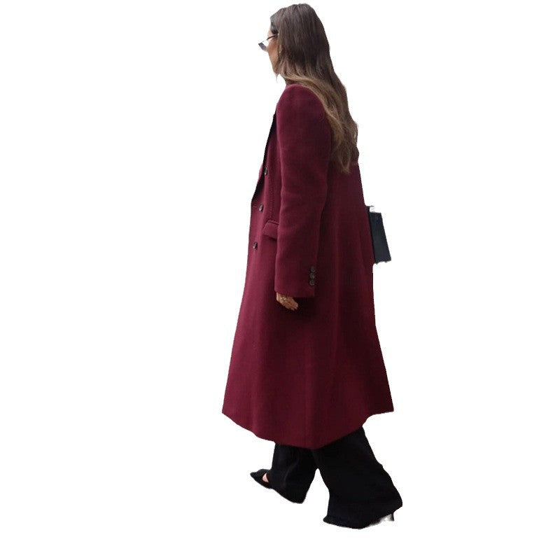 Long wool blend coat for women Chic und Stil