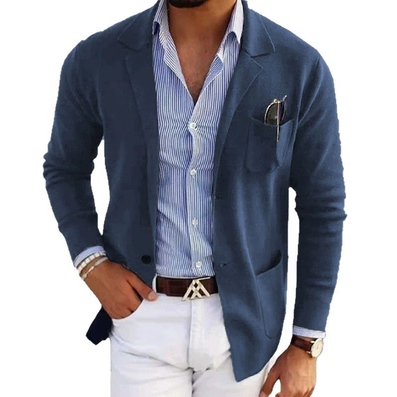 Blazer pour hommes décontracté et élégant en mélange de coton robuste Chic und Stil