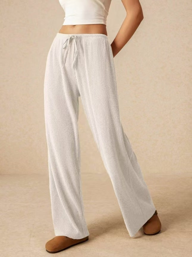 Pantalon de détente ample pour femme avec ceinture élastique et cordon de serrage Chic und Stil