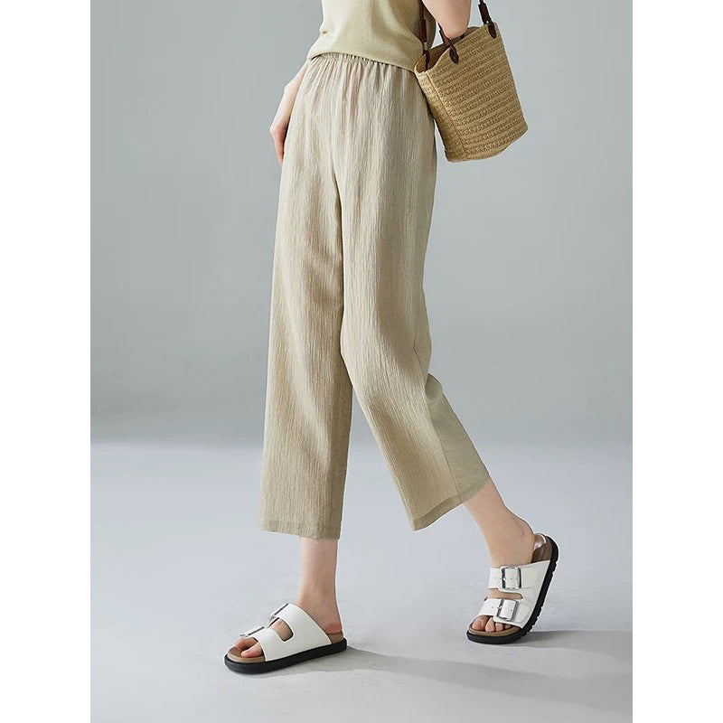 Pantalons légers froissés pour femmes Chic und Stil