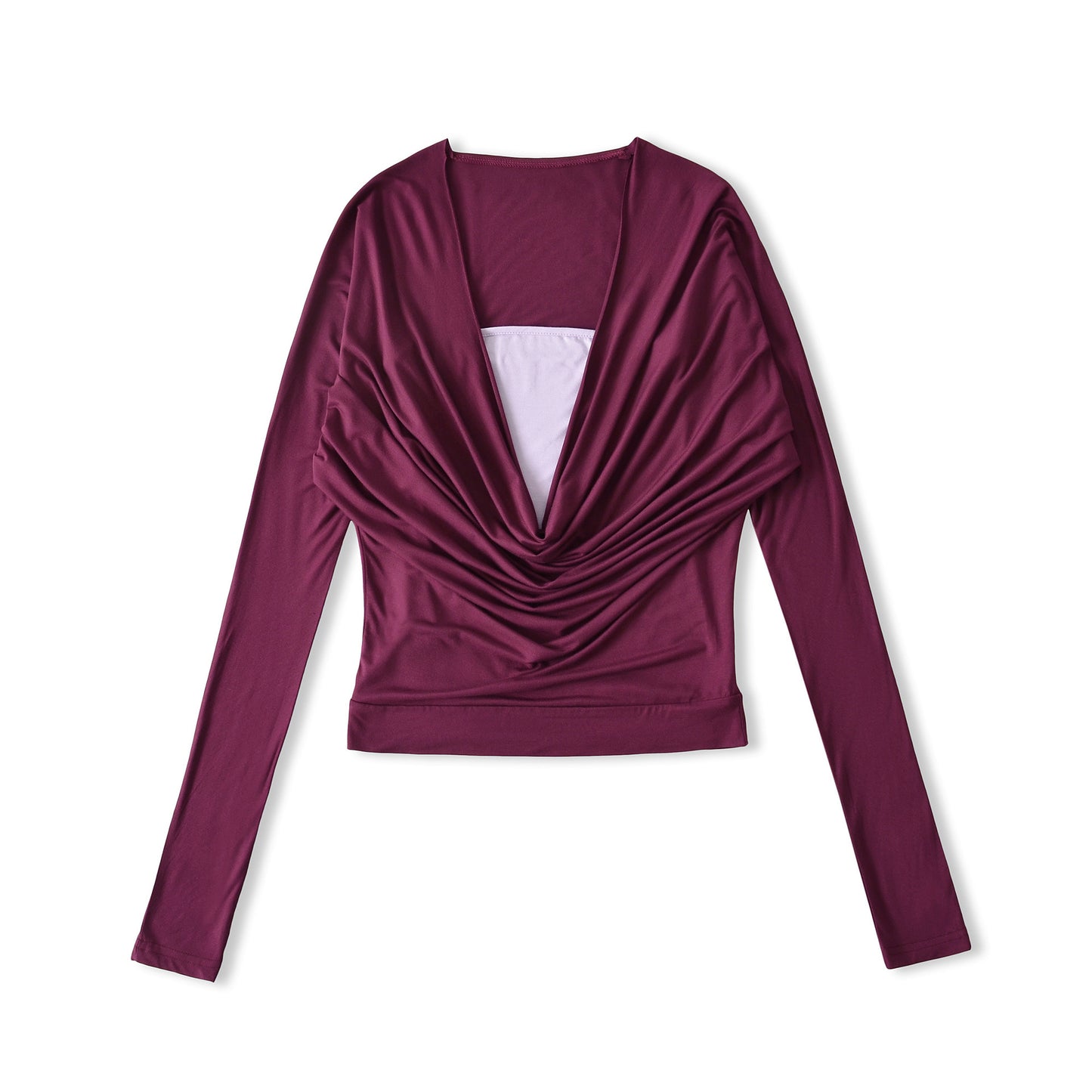 Chemise à manches longues décontractée pour femmes avec un design de drapé raffiné Chic und Stil