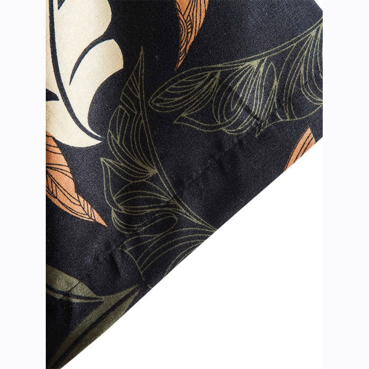 Chemise à manches courtes pour hommes avec motif floral et coton de haute qualité Chic und Stil