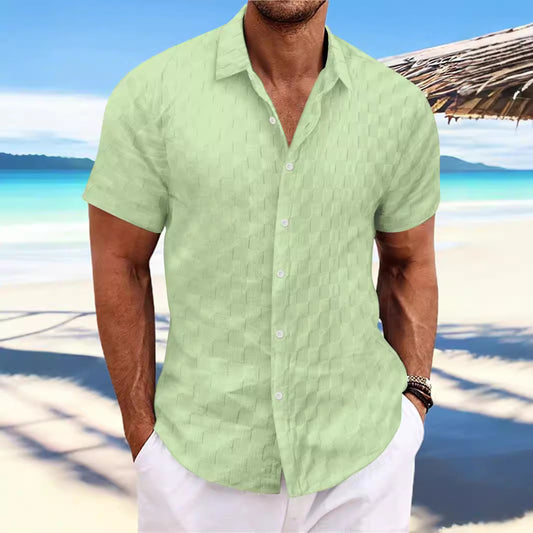 Chemise de loisirs à manches courtes structurée pour hommes Chic und Stil