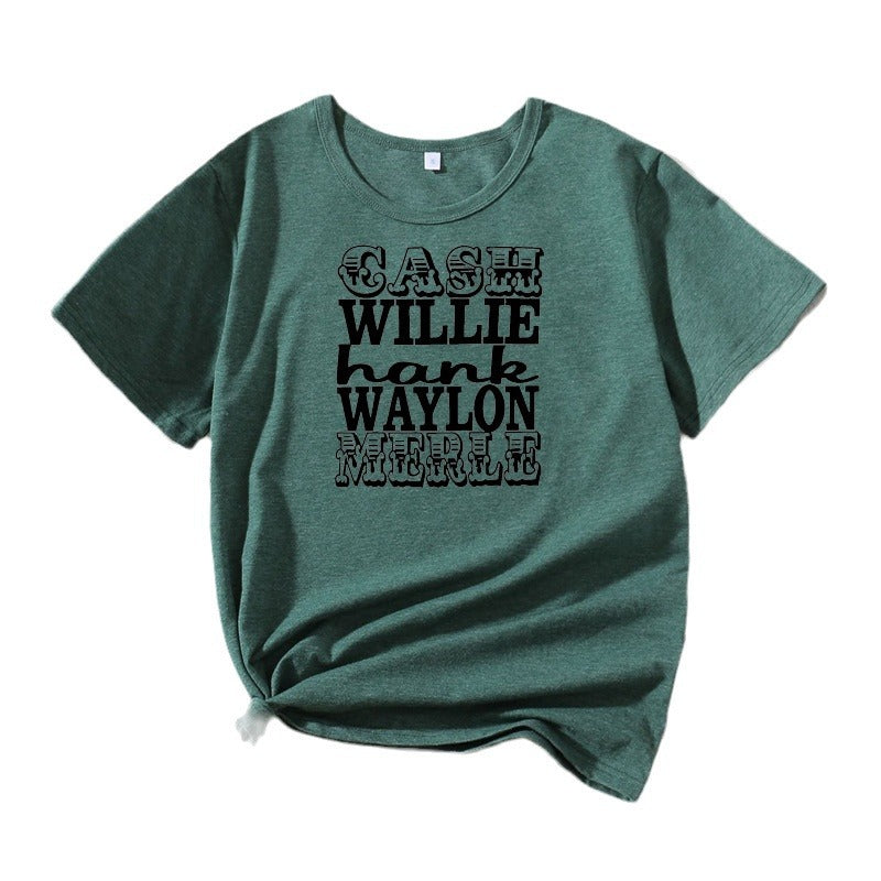 T-shirt graphique vintage pour femmes Chic und Stil