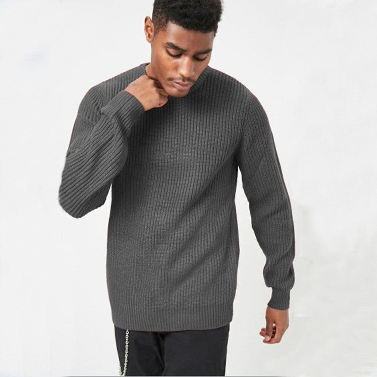 Pull en grosse maille pour hommes avec un design de côtes texturé et une coupe décontractée Chic und Stil