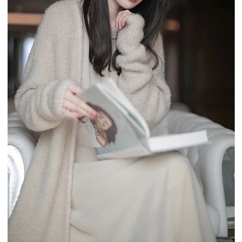 Gilet long en tricot confortable pour femme Chic und Stil